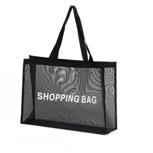 Eco Friendly Custom Logo Nylon Mesh Maket Cloth Shop Shoulder Beach Shopping Tote Bags for Vegetables