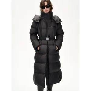 Ladies Long Warm Coat Women's Windproof Warm Parka Jacket Puffer Down Jacket Detach Hat Long Hooded Jacket Coat Winter Clothing Padded Jacket for Woman