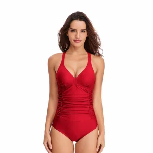 Red Print Surf Style Beachwear