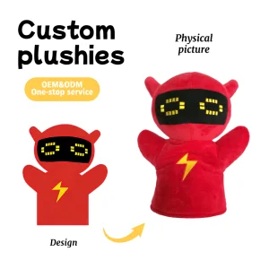 Customized High-quality Soft Red Robot Puppet