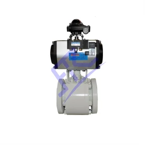Frq641tc Round Port Stainless Steel Pneumatic Flanged Ceramic Lined Floating Ball Valve