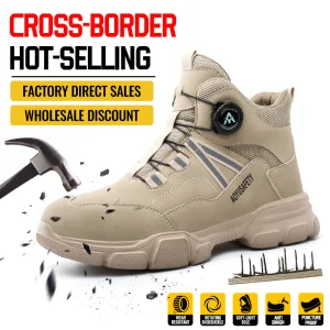 OEM Factory Use Mid Cut Safety Shoes Lightweight Breathable Sneak Sport Work Boots Anti-smashing Fur Lining Unisex Winter
