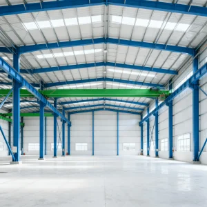 1000 Square Meter Prefabricated Steel Structure Industrial Warehouse For School Hospital Use Large Span Ready-Made Factory