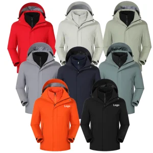 Super Warm Custom Logo Zipper Three in One Windbreaker Jacket