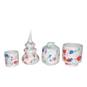 OEM Color - Splattered Ceramic Vase 4 - Piece Set (Assorted Shapes) Manufacturers, Company