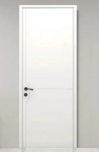 Wooden White Manufacturer Exterior Emergency Exit Fire MDF/HDF Wood Door
