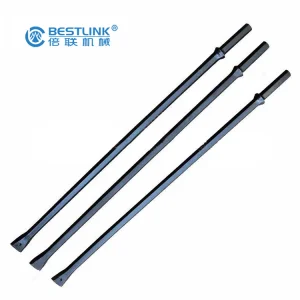 Rock Drilling Steel Integral Drill Rod With Chisel Bit for Mining and Quarrying