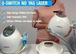 Portable Q-Switch ND YAG Laser Tattoo Remover Laser Eyebrow Removal Mini C6