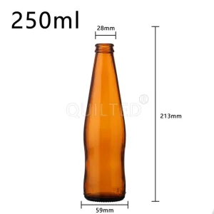 Wholesale Amber 250ml Beer Bottle with Crown Cap Manufacturers, Supplier