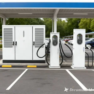 55kw DC Fast EV Charger Wall Mounted