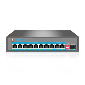 8-Port Full Duplex Gigabit POE Switch 8+2+1 Uplink SFP RJ45 10/100/1000 Mbps for AP CCTV Wifi Repeater POE Switch