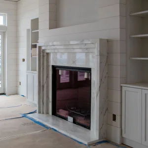 Indoor Decoration Modern Design Stone Carving Marble Fireplace Surround Home White Marble Fireplace Mantel