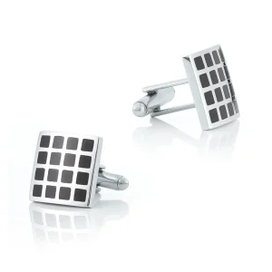 Plaid Brass Cufflinks
