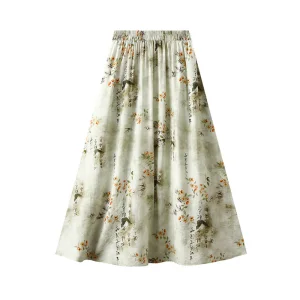Floral Printed Long Skirt