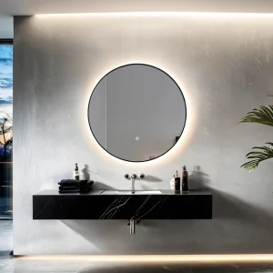 Round Framed LED Mirror