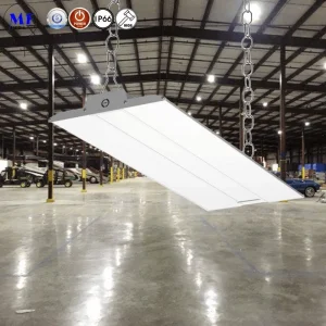 300W 200lm/W Sensor Dimmable Ceiling Mounted Linear Light Fixture LED Linear High Bay Light LED Highbay Light for Workshop Logistics Center