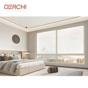 Diseño Moderno Personalizado Alta Seguridad Red Antirrobo Ventana Balcón Ventana Deslizante de Aluminio 3 Carril