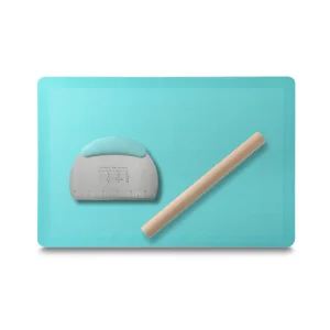 Conjunto de Tapete de Silicone para Assar com Rolo e Espátula de Cozinha