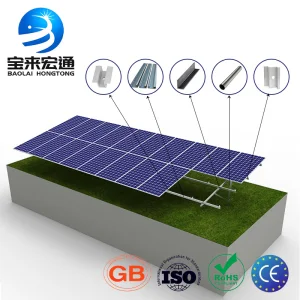 Wind Resistant Modular Single Post Ground Solar PV Panel Mounting Bracket System Kit