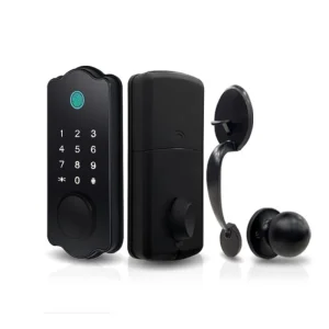 High Security Anti-Peep Code Fingerprint Door Handle WiFi APP Intelligent Digital Smart Door Lock