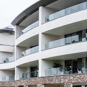 Modern European Wood Staircase Price Easy Glass Railing with Good Price