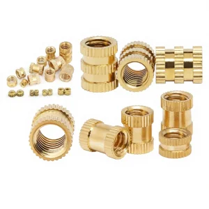 Brass Knurled Insert Nut M3 Injection-Molded Round Through-Hole Pre-Embedded Clip