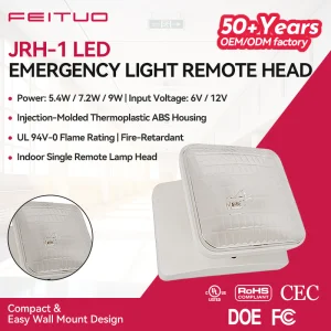 FEITUO Advanced Indoor Single Remote Lamp Head With Injection Molded ABS UL 94V 0 Flame Rating for Emergency Lighting
