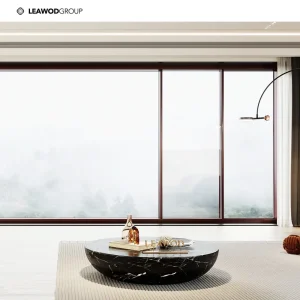 باب انزلاقي من الألمنيوم بتصميم إطار نحيف بسيط مع كسر حراري وزجاج مزدوج للفيلا والفندق والشرفة والفناء