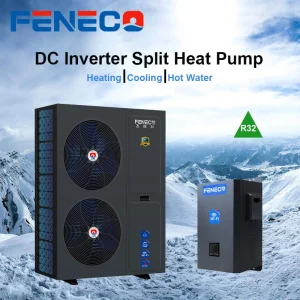 24kw DC Inverter Air Source All in One Split Heat Pump for Heating Cooling and Constant Hot Water Supply