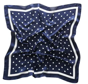 OEM Custom logo Print square Silk Satin Head Scarf Bandana