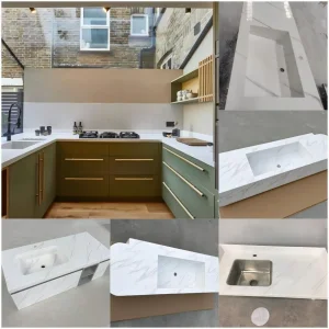 OEM Factory Modern Marble Outdoor Kitchen Barbecue Island Worktop Popular Design Cabinet Courtyard Granite Stone Washbasin Countertop