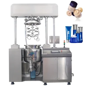 Misturador de Emulsificador de Loção Cosmética Automático de Vácuo Máquina de Emulsificação Homogeneizadora de Creme Emulsificador Homogeneizador a Vácuo