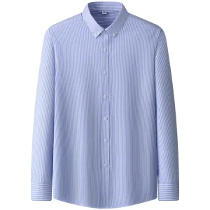 Cotton Oxford Long Sleeve Dress Shirt for Men