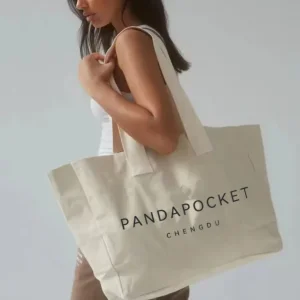 Custom Logo Canvas Tote Bag