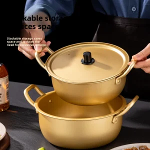 Korean Style Yellow Aluminum Soup Pot