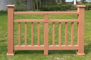 Plastic Wood Composite Outdoor Co-Extruded Plastic Solid WPC Fence for Garden Patio Waterproof Anticorrosive Railing