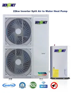 Deakonet 22kw DC Inverter Air to Water Heat Pump Split Type