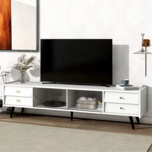 TV Stands and Consoles for Flat Screens at Rooms to Go Include Shelves and Doors for Large Spacious