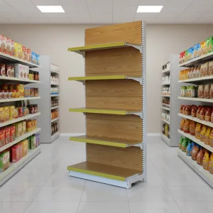 Wood Grain Shelf Retail