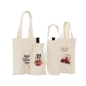 Wedding Gift Canvas Wine Tote Bag