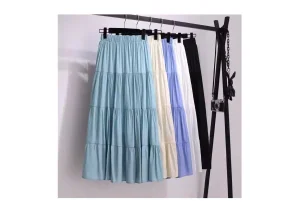 Women's Cotton and Linen Summer Half-Length Skirt
