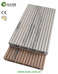 Ocox Outdoor Wood Composite Material Decking Construction No-Gap Design Anti-UV Wood Plastic Composite Decking Timber WPC Decking