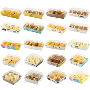 Disposable Transparent Plastic Box for Tiramisu Cake Xue Mei Niang Puff Recyclable Feature for Baking Foods