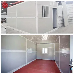 Casa Contenedor Plegable de Lujo Modelo de Villa Pequeña Fabricada a Medida Verde 40FT