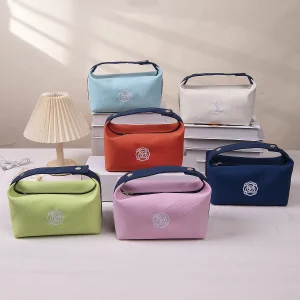 Custom Logo Portable Canvas Makeup Bag