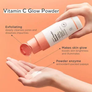 Pó de limpeza facial esfoliante