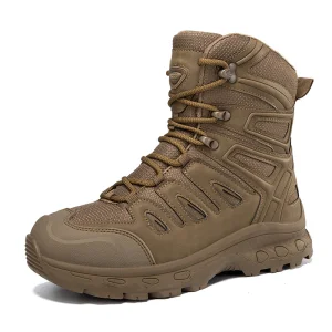 Winter Autumn Men Blank Leather Outdoor Field Training Mountaineering Boots Size Us 13 EU 47 High Top Ankle Hiking Shoes for Man