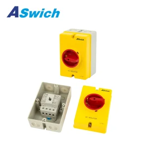 IP65 230V/440V/690V AC 10A 16A 20A 25A 32A 40A 50A 63A 80A Interruptor Isolador AC Solar PV à Prova d'Água e à Prova de Intempéries