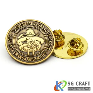 Manufacturer Custom Company Logo Family Crest Organization Lapel Pin Soft Hard Enamel Gold Silver Metal Badge