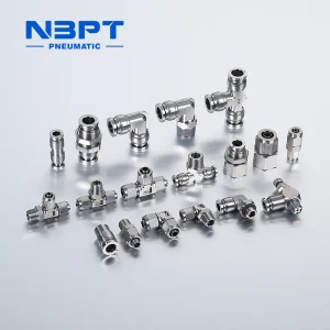 316L Conector Reto de Aço Inoxidável